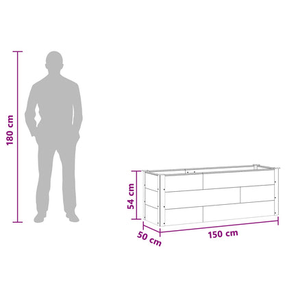 vidaXL Garden Raised Bed Black 150 x 50 x 54 cm