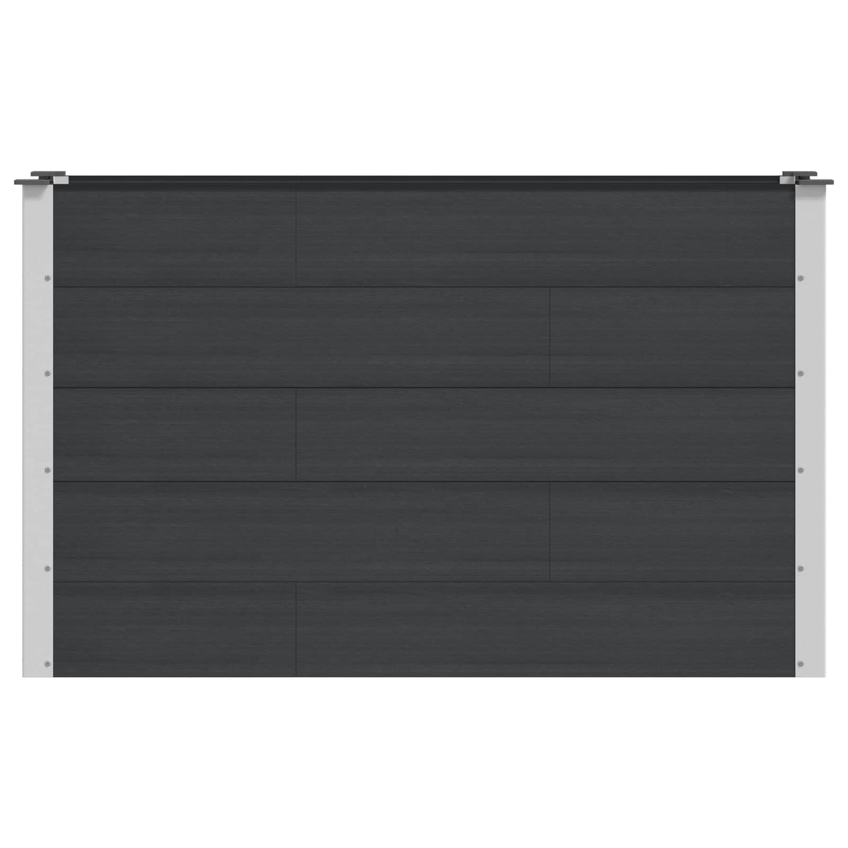 vidaXL Garden Raised Bed Black 150 x 50 x 91 cm WPC and Aluminium