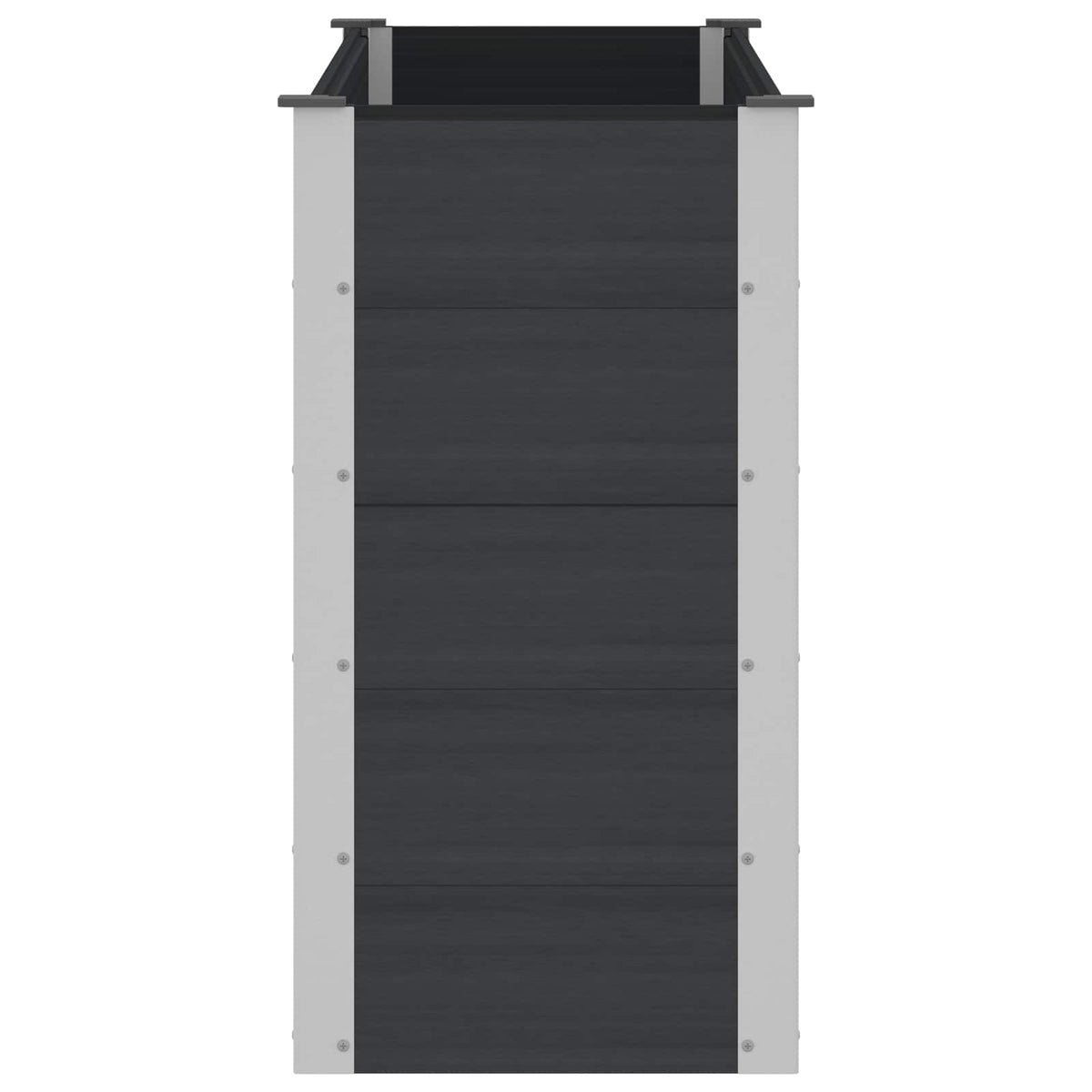 vidaXL Garden Raised Bed Black 150 x 50 x 91 cm WPC and Aluminium