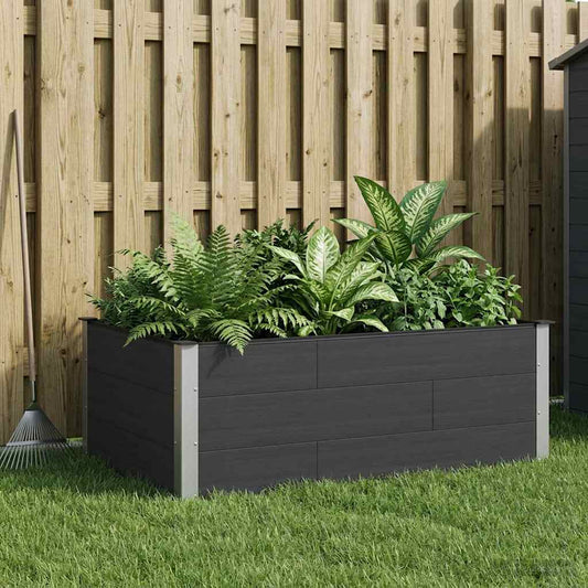 vidaXL Garden Raised Bed Black 150 x 100 x 54 cm