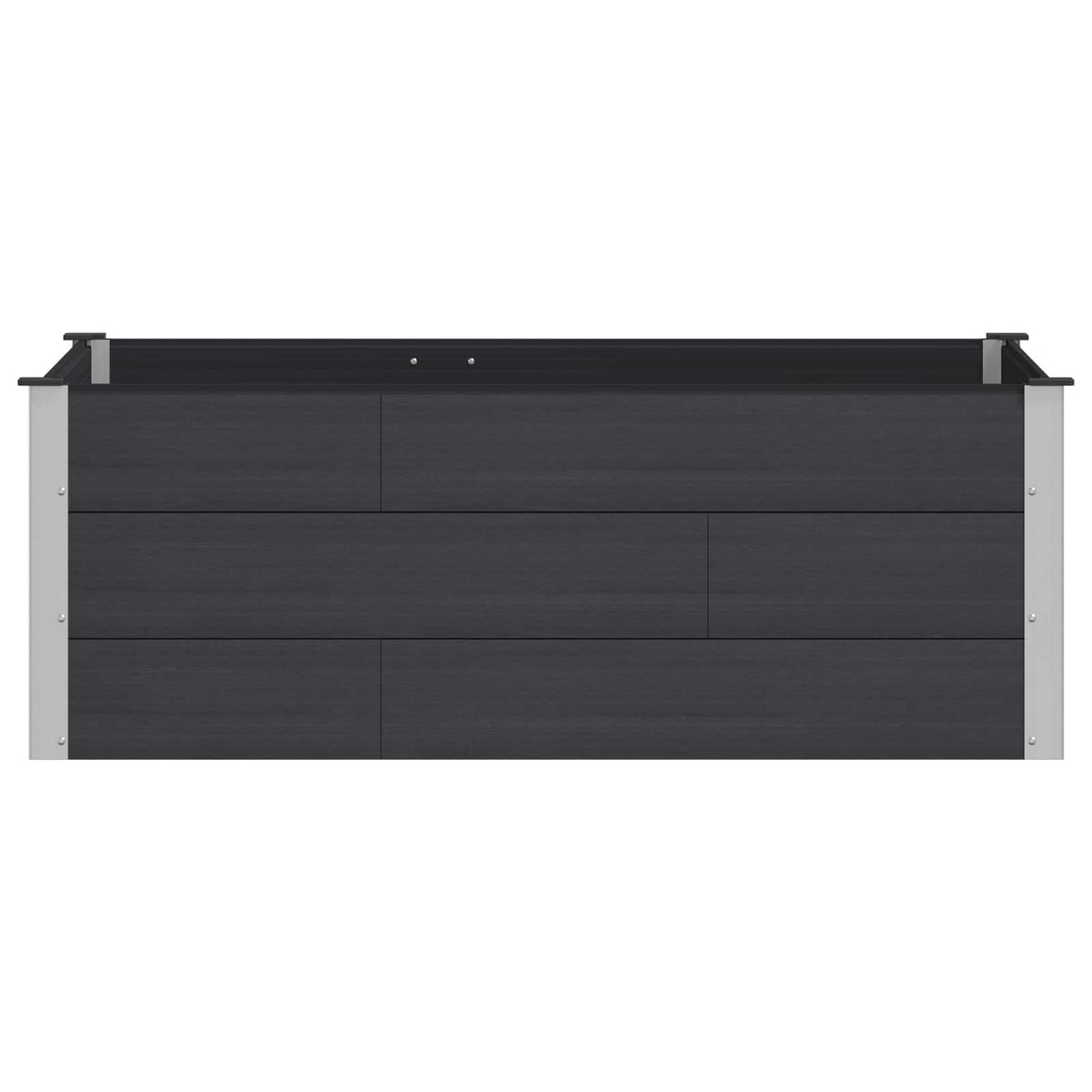 vidaXL Garden Raised Bed Black 150 x 100 x 54 cm WPC and Aluminium
