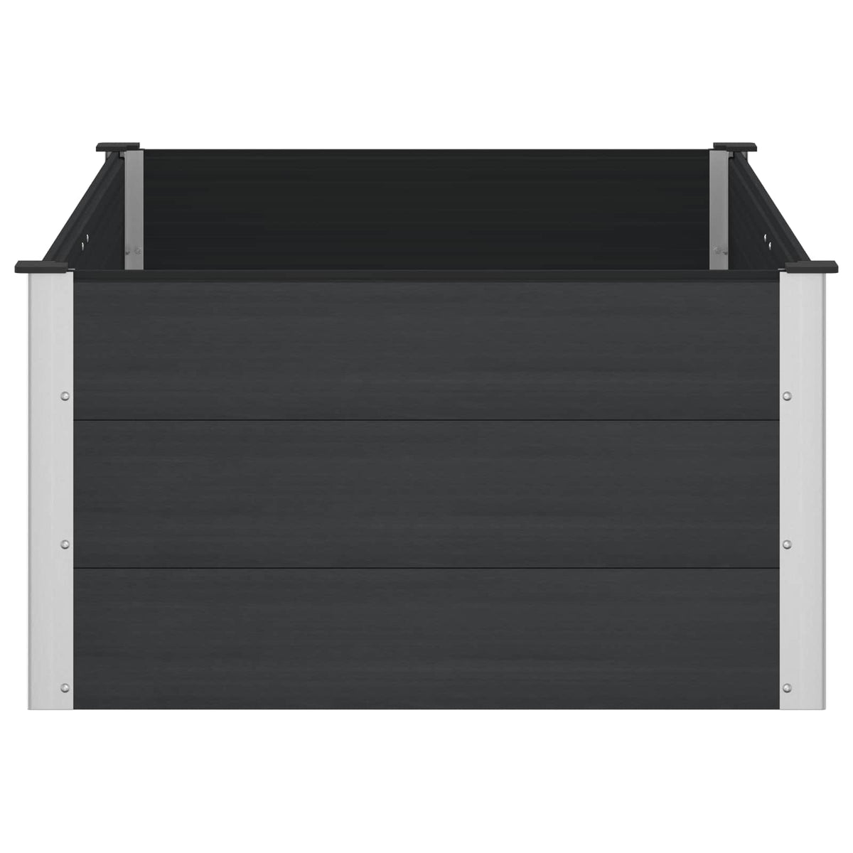 vidaXL Garden Raised Bed Black 150 x 100 x 54 cm WPC and Aluminium