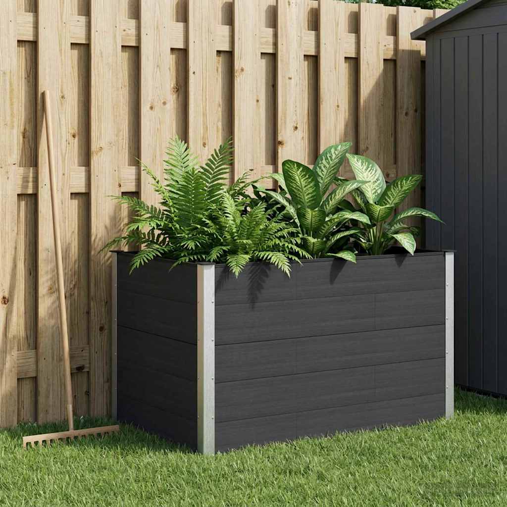 vidaXL Garden Raised Bed Black 150 x 100 x 91 cm
