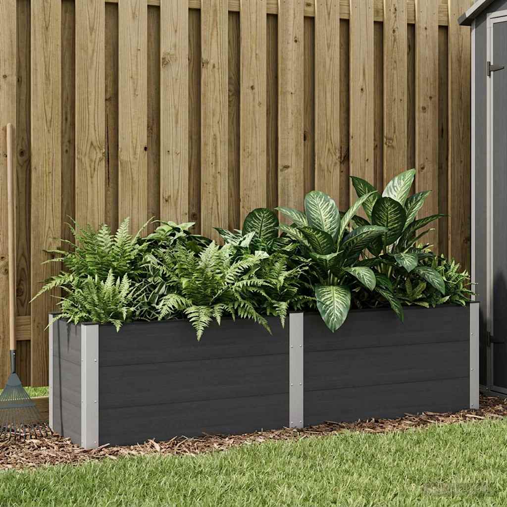 vidaXL Garden Raised Bed Black 200 x 50 x 54 cm