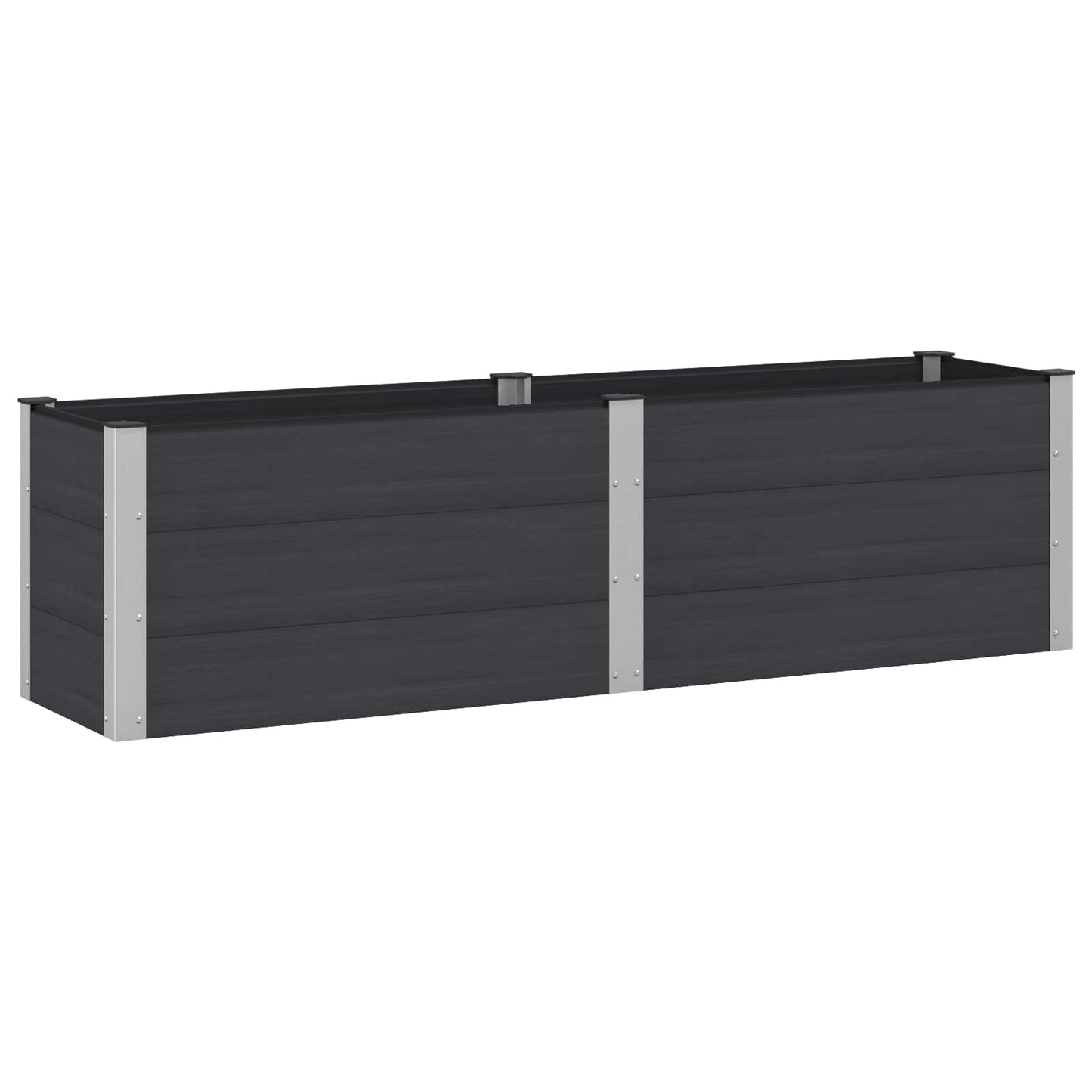vidaXL Garden Raised Bed Black 200 x 50 x 54 cm