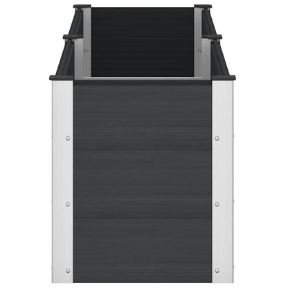 vidaXL Garden Raised Bed Black 200 x 50 x 54 cm