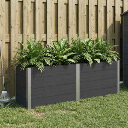 vidaXL Garden Raised Bed Black 200 x 50 x 91 cm