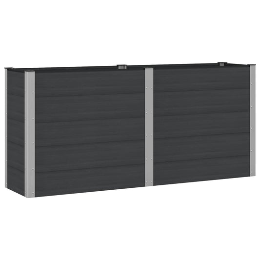 vidaXL Garden Raised Bed Black 200 x 50 x 91 cm
