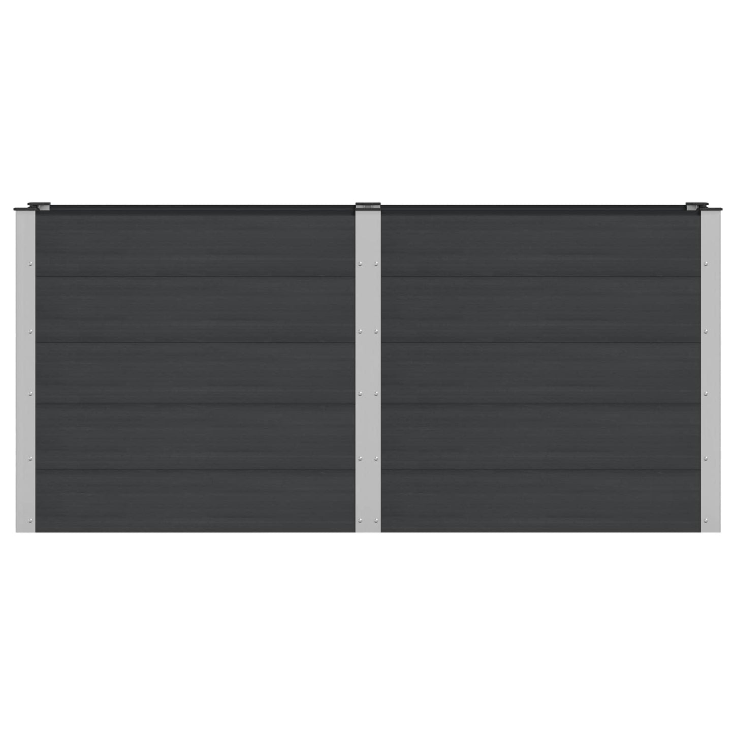 vidaXL Garden Raised Bed Black 200 x 50 x 91 cm