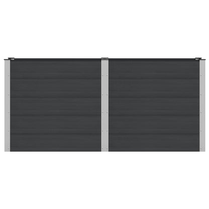 vidaXL Garden Raised Bed Black 200 x 50 x 91 cm