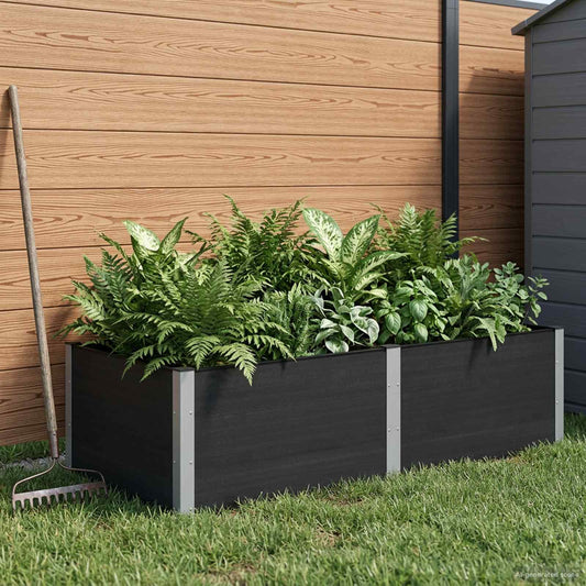 vidaXL Garden Raised Bed Black 200 x 100 x 54 cm