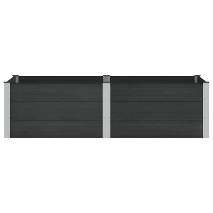 vidaXL Garden Raised Bed Black 200 x 100 x 54 cm