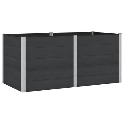 vidaXL Garden Raised Bed Black 200 x 100 x 91 cm