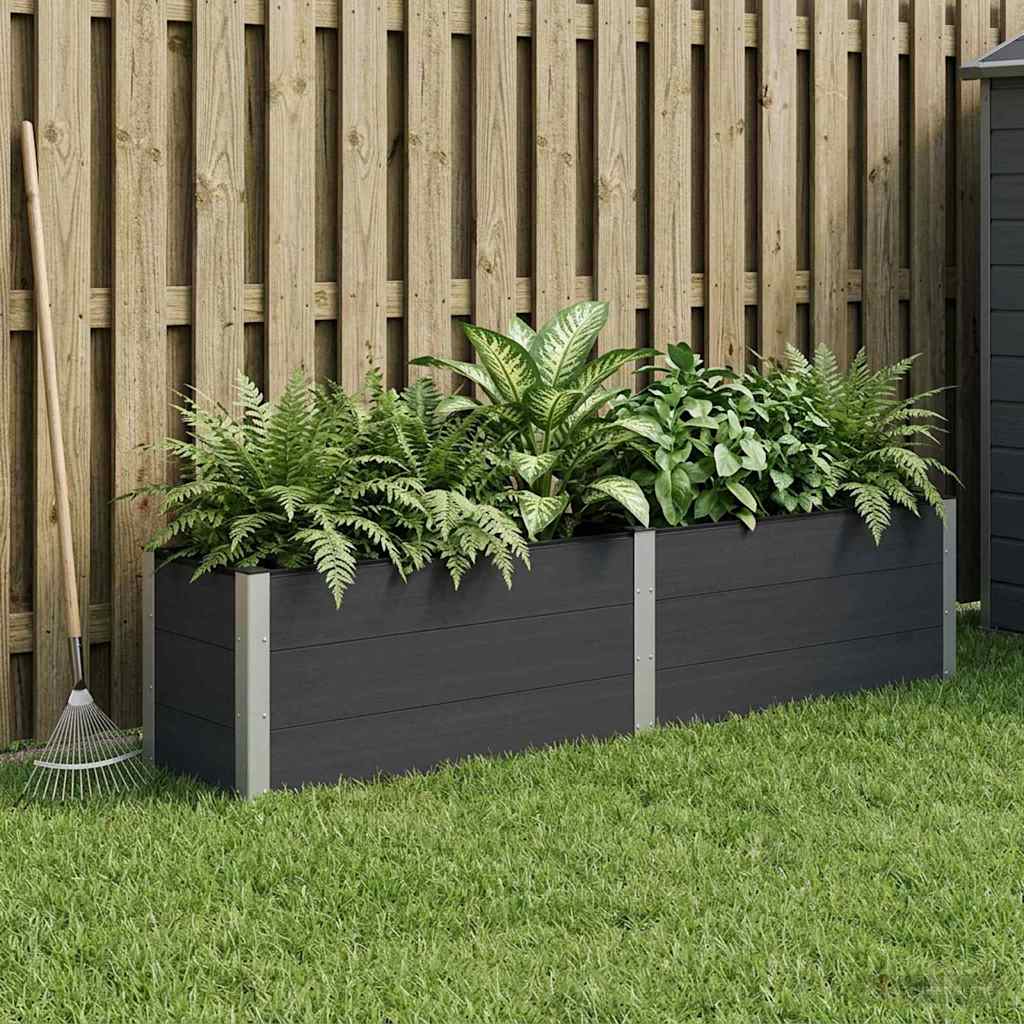 vidaXL Garden Raised Bed Black 250 x 50 x 54 cm