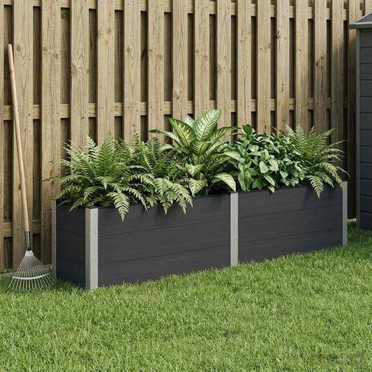 vidaXL Garden Raised Bed Black 250 x 50 x 54 cm