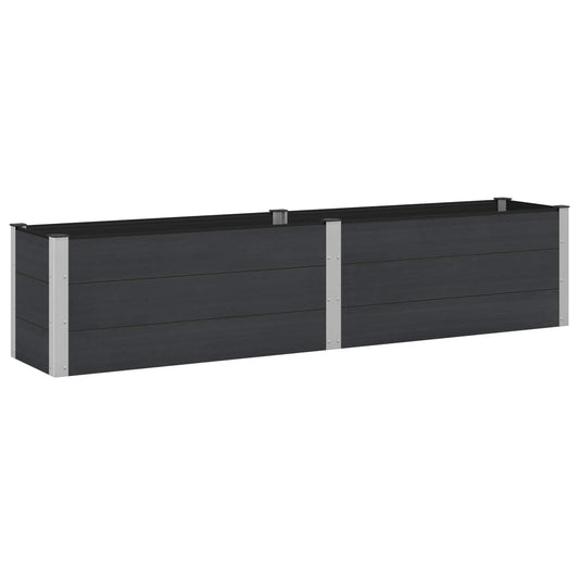 vidaXL Garden Raised Bed Black 250 x 50 x 54 cm