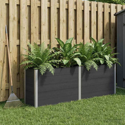 vidaXL Garden Raised Bed Black 250 x 50 x 91 cm