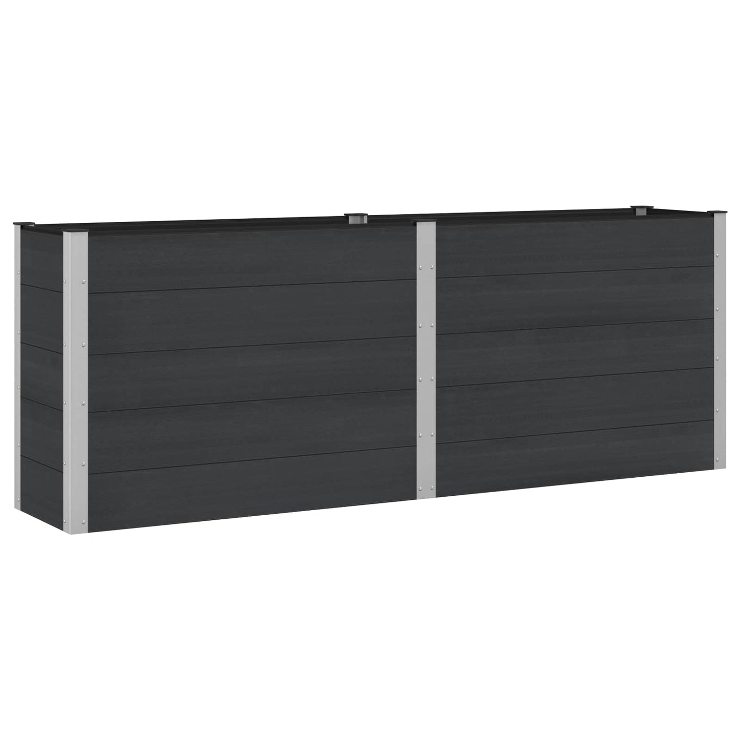 vidaXL Garden Raised Bed Black 250 x 50 x 91 cm