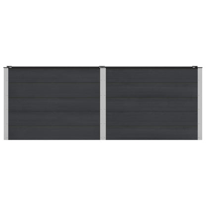 vidaXL Garden Raised Bed Black 250 x 50 x 91 cm