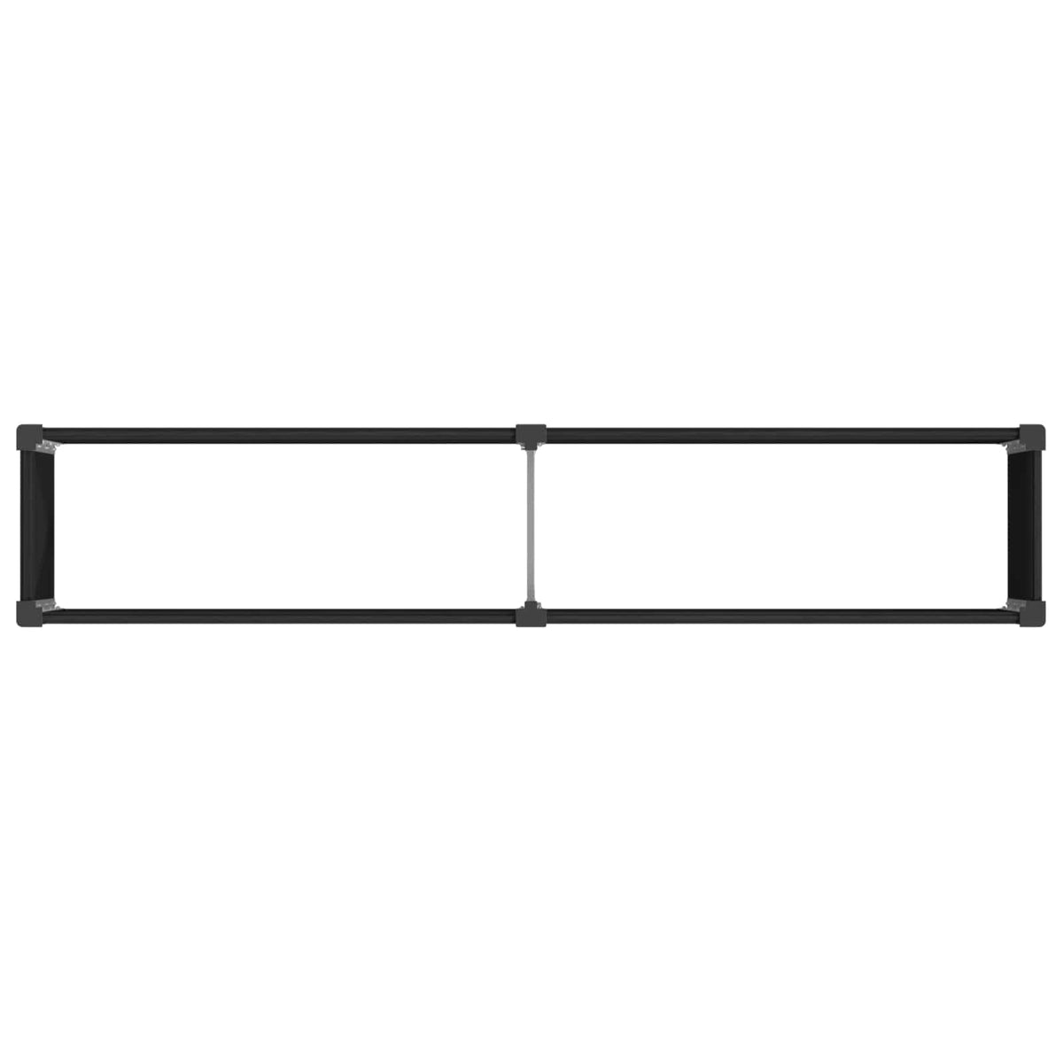 vidaXL Garden Raised Bed Black 250 x 50 x 91 cm WPC and Aluminium
