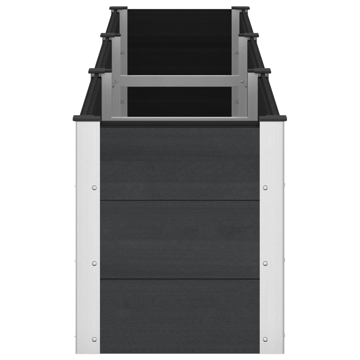 vidaXL Garden Raised Bed Black 300 x 50 x 54 cm WPC and Aluminium