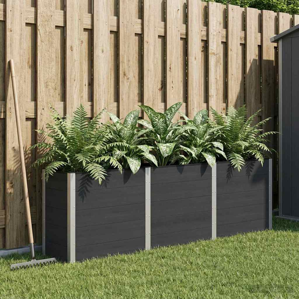 vidaXL Garden Raised Bed Black 300 x 50 x 91 cm