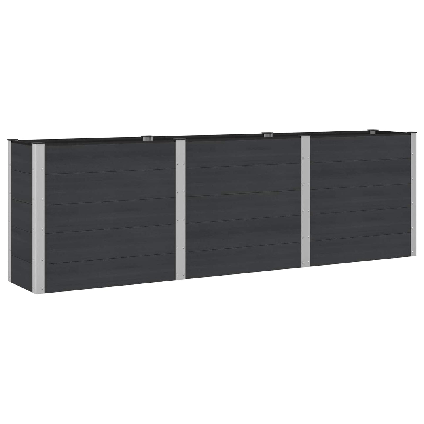 vidaXL Garden Raised Bed Black 300 x 50 x 91 cm
