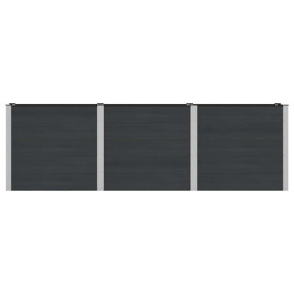 vidaXL Garden Raised Bed Black 300 x 50 x 91 cm