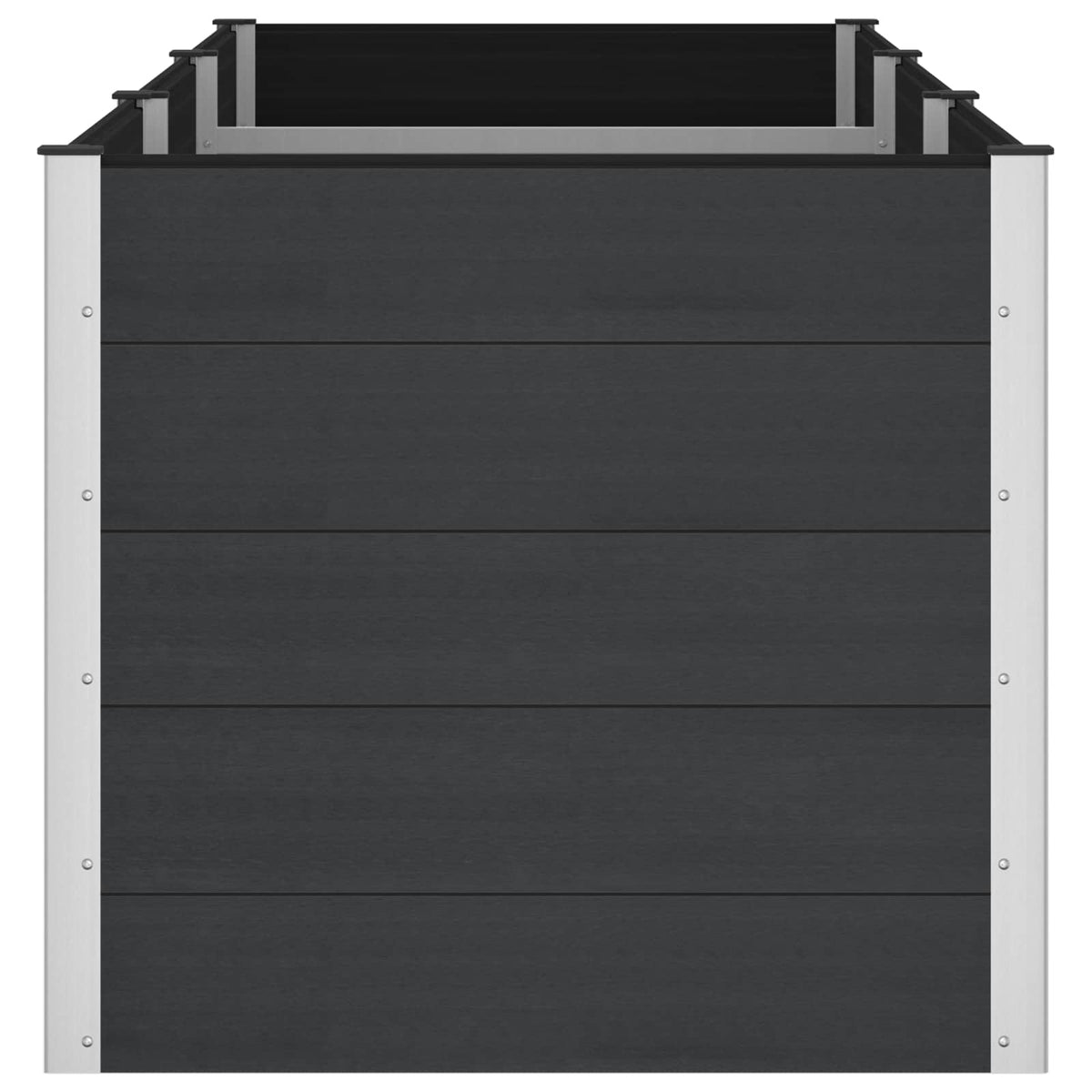 vidaXL Garden Raised Bed Black 300 x 100 x 91 cm WPC and Aluminium