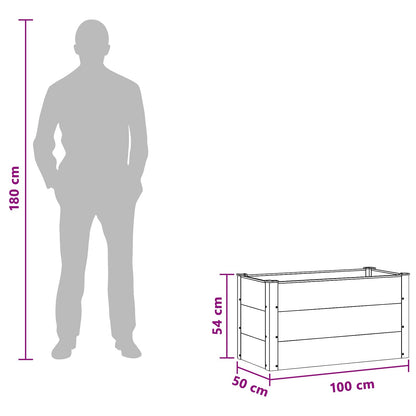 vidaXL Garden Raised Bed Brown 100 x 50 x 54 cm