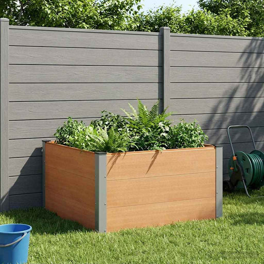 vidaXL Garden Raised Bed Brown 100 x 100 x 54 cm