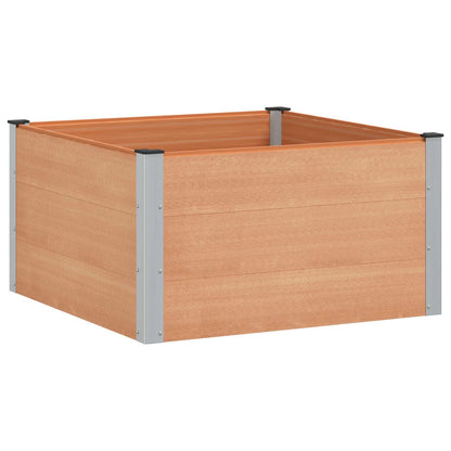 vidaXL Garden Raised Bed Brown 100 x 100 x 54 cm WPC and Aluminium