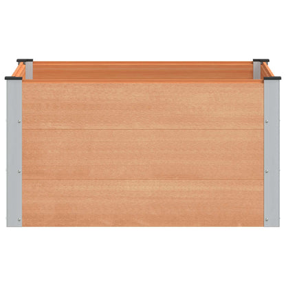 vidaXL Garden Raised Bed Brown 100 x 100 x 54 cm WPC and Aluminium
