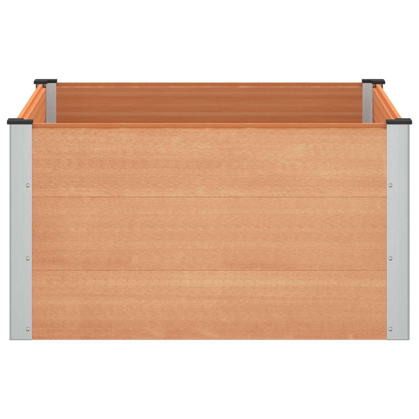 vidaXL Garden Raised Bed Brown 100 x 100 x 54 cm WPC and Aluminium