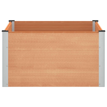 vidaXL Garden Raised Bed Brown 100 x 100 x 54 cm WPC and Aluminium