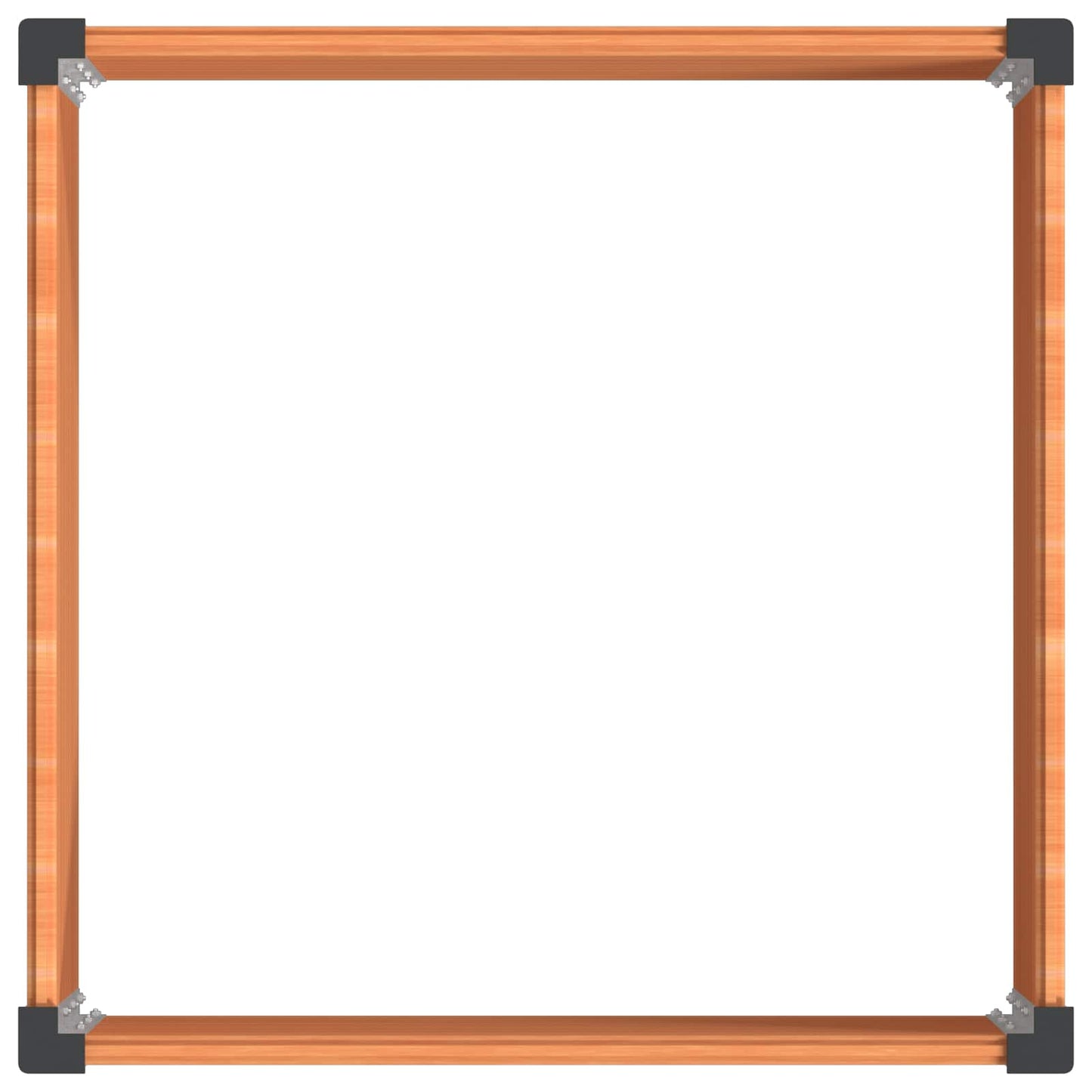 vidaXL Garden Raised Bed Brown 100 x 100 x 54 cm WPC and Aluminium