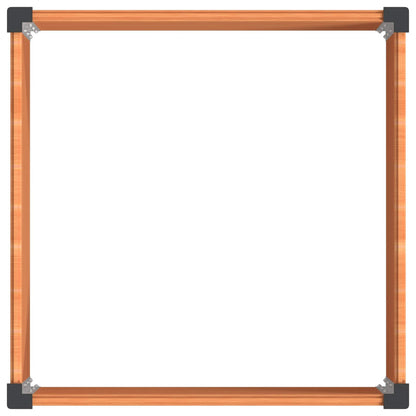 vidaXL Garden Raised Bed Brown 100 x 100 x 54 cm WPC and Aluminium