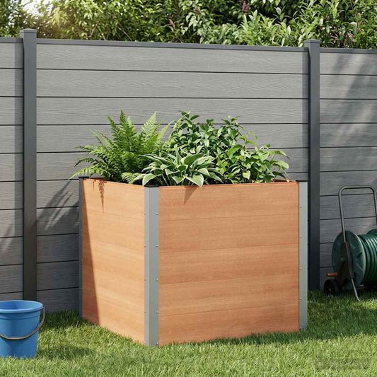 vidaXL Garden Raised Bed Brown 100 x 100 x 91 cm