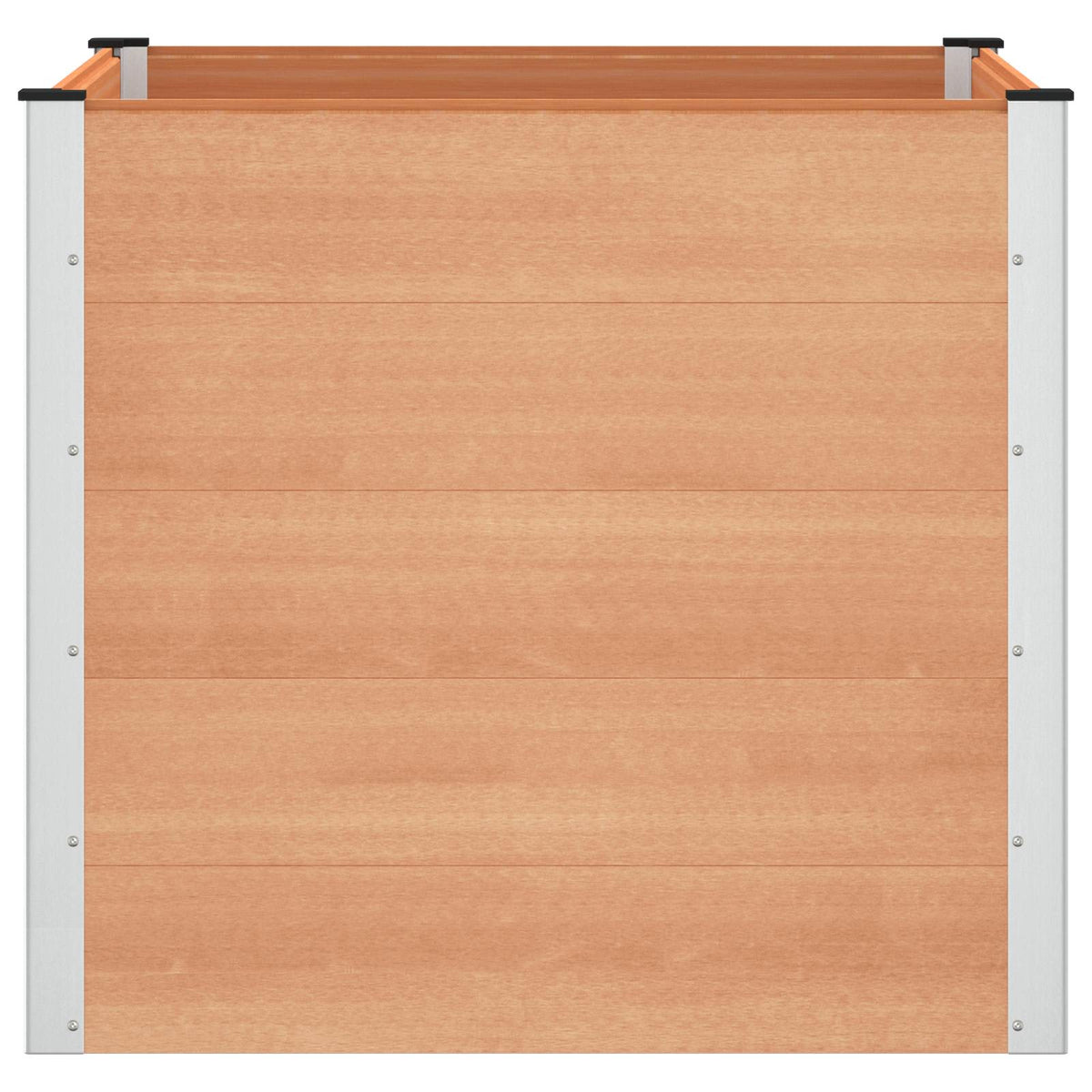 vidaXL Garden Raised Bed Brown 100 x 100 x 91 cm WPC and Aluminium