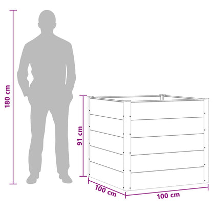 vidaXL Garden Raised Bed Brown 100 x 100 x 91 cm