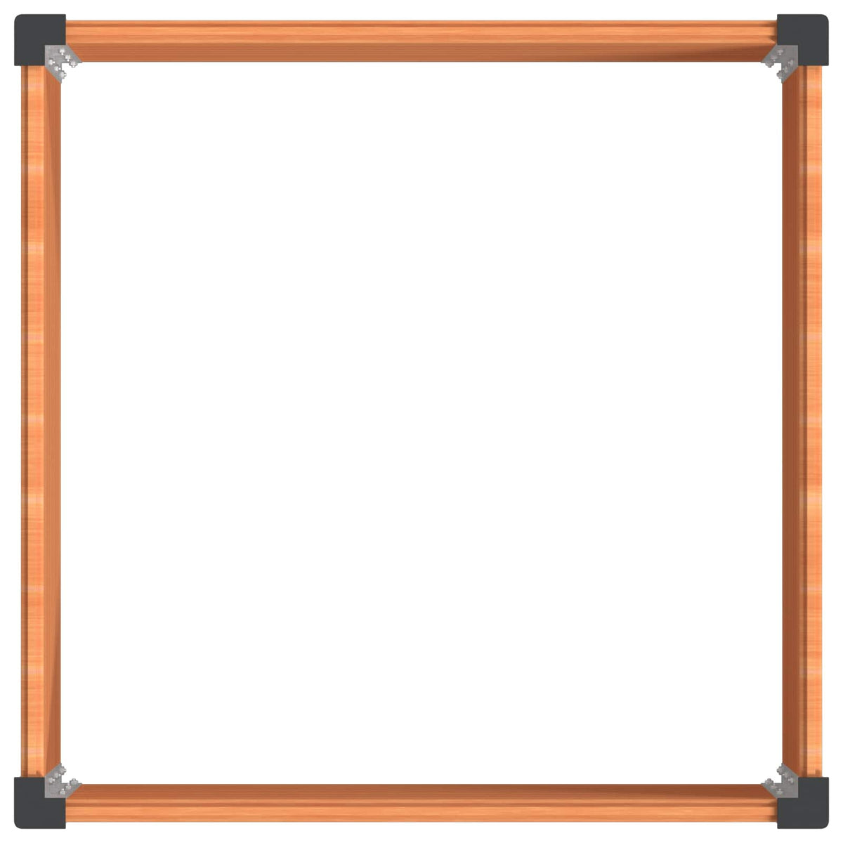 vidaXL Garden Raised Bed Brown 100 x 100 x 91 cm WPC and Aluminium
