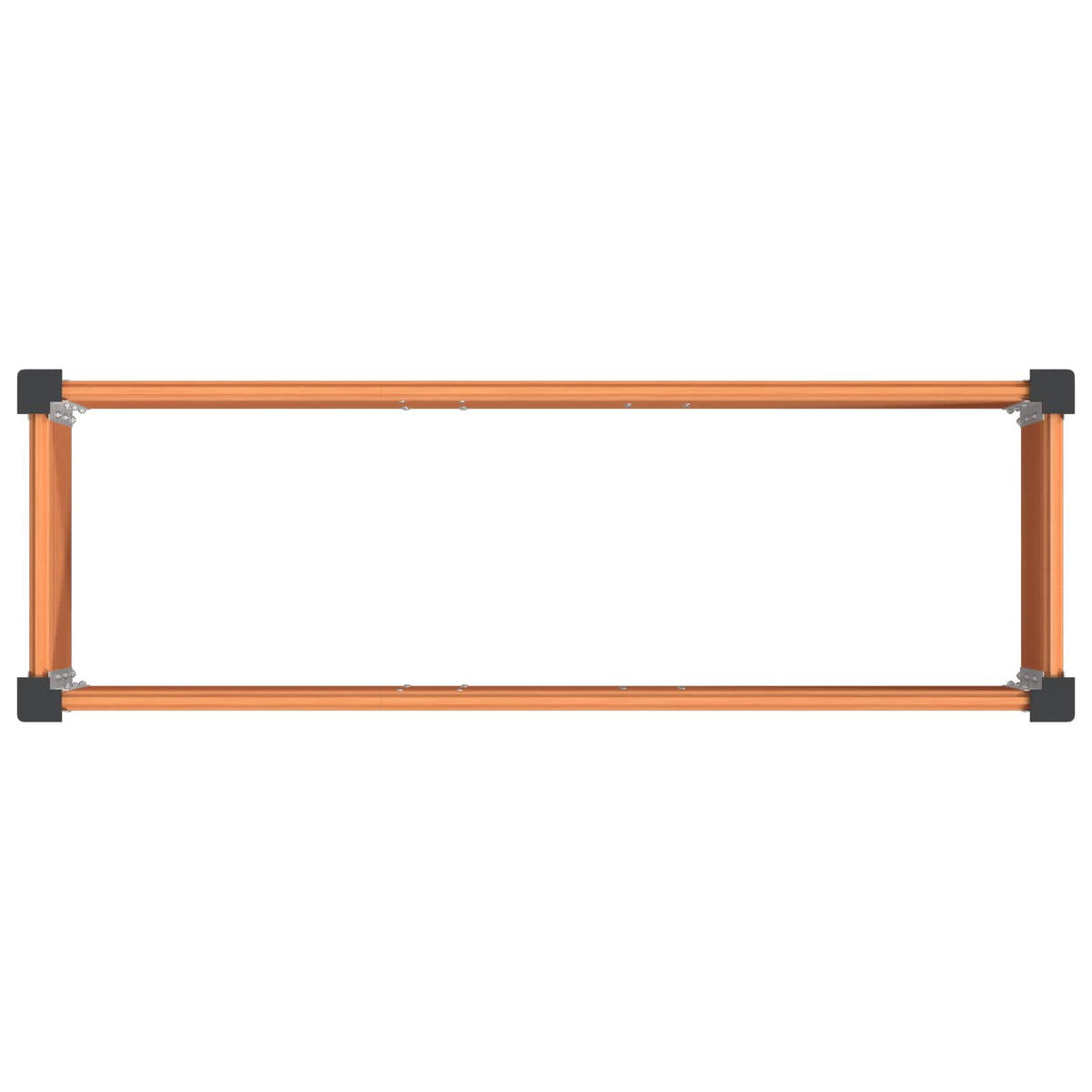 vidaXL Garden Raised Bed Brown 150 x 50 x 54 cm WPC and Aluminium