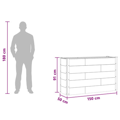 vidaXL Garden Raised Bed Brown 150 x 50 x 91 cm