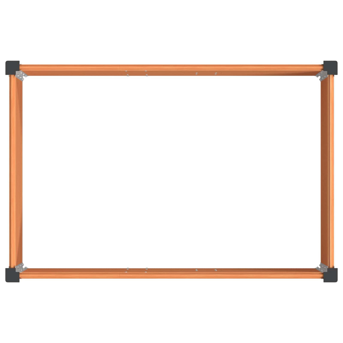 vidaXL Garden Raised Bed Brown 150 x 100 x 91 cm WPC and Aluminium