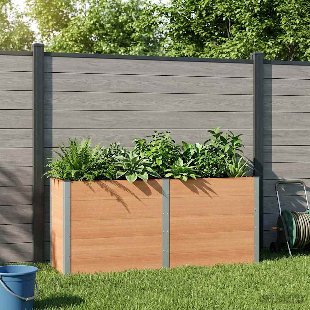 vidaXL Garden Raised Bed Brown 200 x 50 x 91 cm