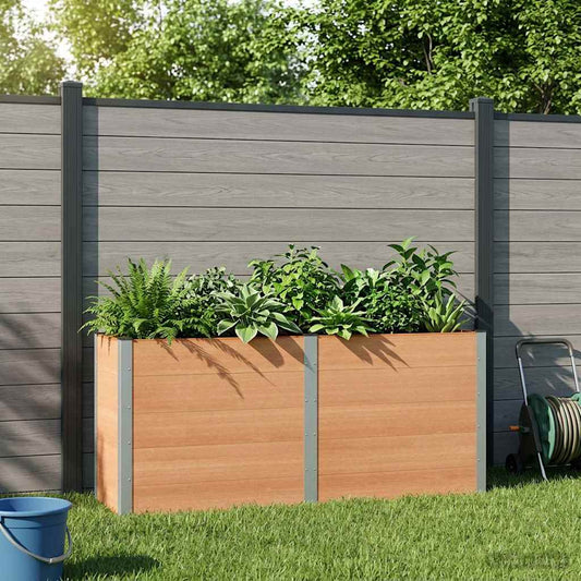 vidaXL Garden Raised Bed Brown 200 x 50 x 91 cm