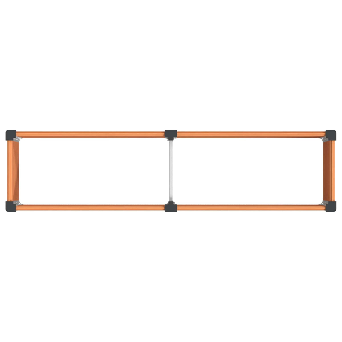 vidaXL Garden Raised Bed Brown 200 x 50 x 91 cm WPC and Aluminium