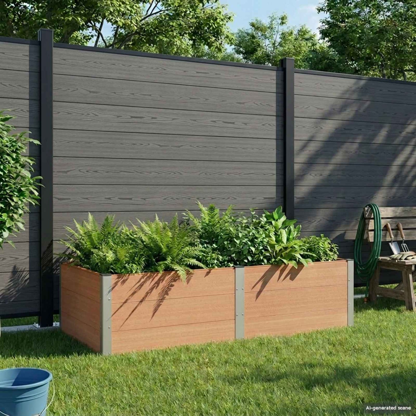 vidaXL Garden Raised Bed Brown 200 x 100 x 54 cm
