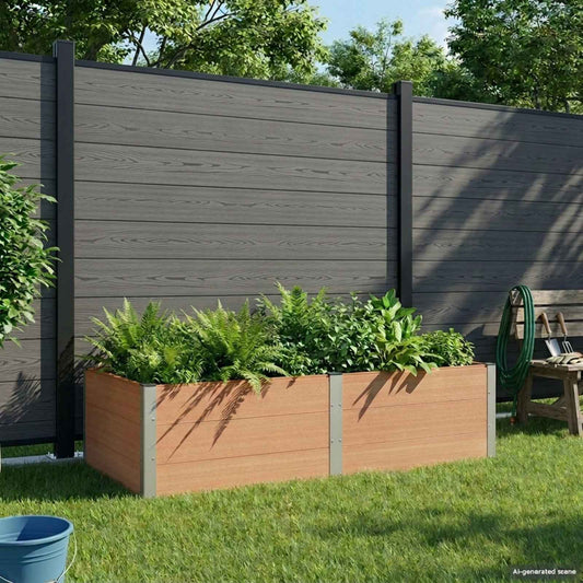 vidaXL Garden Raised Bed Brown 200 x 100 x 54 cm