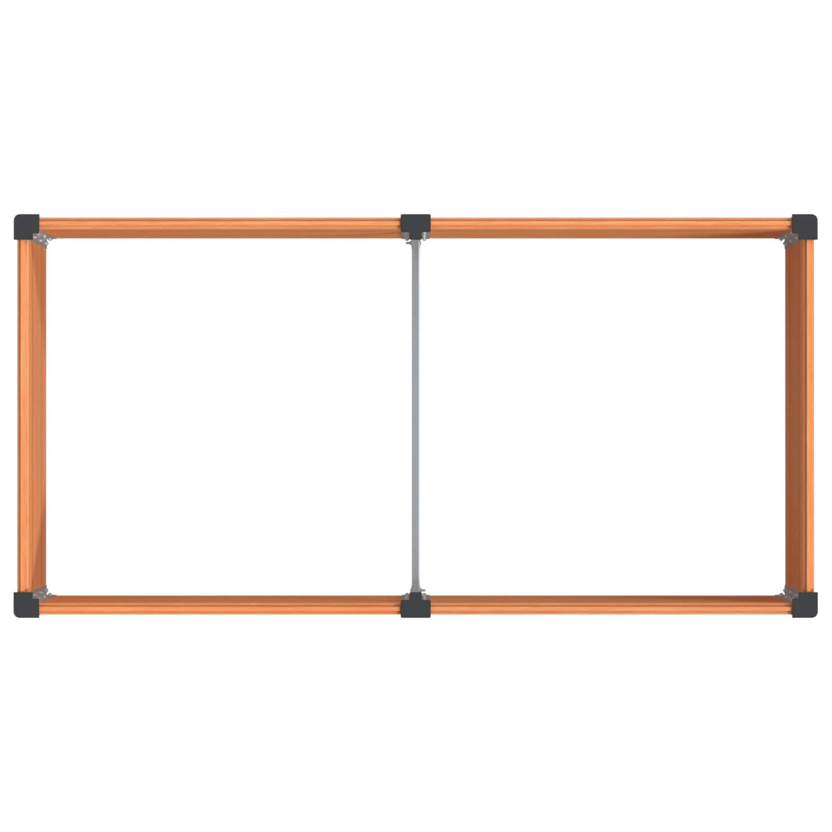 vidaXL Garden Raised Bed Brown 200 x 100 x 91 cm WPC and Aluminium